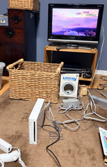 Nintendo Wii JPN Console Bundle Mario Kart Wii Fit Sports Karaoke Tested NTSC-J