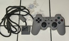 PLAYSTATION 1 Bundle OEM CONSOLE & CONTROLLER 3 Games VMEM Barracuda RACER PS1