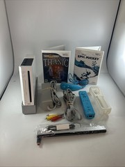 Wii RVL-001 Console Bundle Motion Plus & Hidden Mysteries Titanic Game TESTED