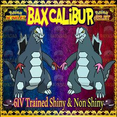 Pokemon Scarlet and Violet Baxcalibur 6IV Trained 🌟Shiny🌟 & Non Shiny Home