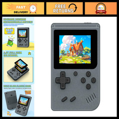 Portable Retro Handheld Game Console – 400 Built-in Games, 3″ Screen, Mini Emula