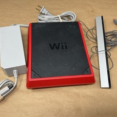 Nintendo Wii Mini Console Red RVL-201(USA), w/power cord No Av Cord