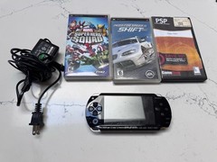 Sony PSP-1001 PlayStation Portable – Black With 3 Game Discs And Power Cord