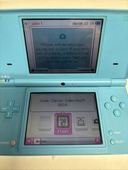 Nintendo DSi Handheld Game Console TWL-001 Teal Blue No Charger Or Stylus Tested