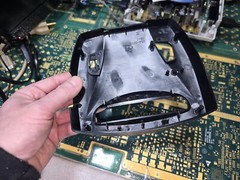 Sega Genesis Model 3 MK-1461 EMPTY Top Cover Plastic Black ONLY-Intact-OK-READ