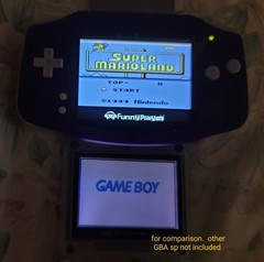 gameboy advance with 3.2 inch ips back lit screen mod Nintendo