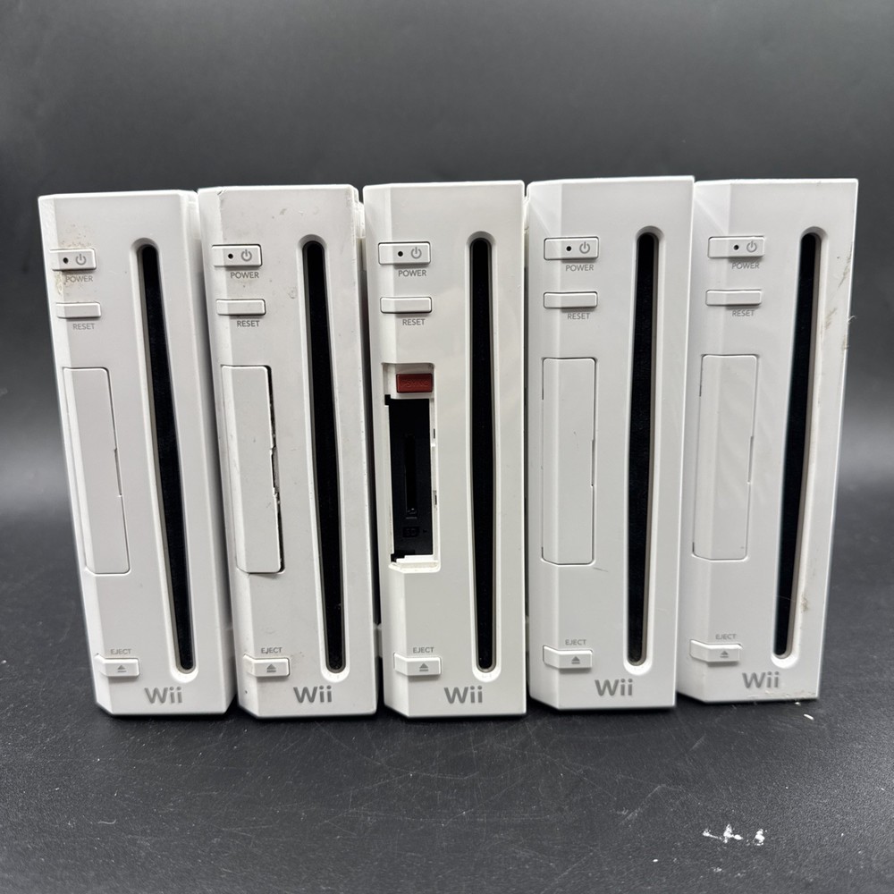 AS-IS For PARTS/REPAIR Lot of 5 Nintendo Wii RVL-001 Consoles Systems Broken