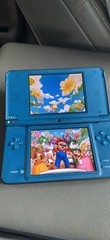 Nintendo DSi XL Blue/Black Handheld Console w/ Mario Party DS Cartridge