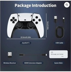New Wireless Retro Game Console Plug Play Video Game Stick with 128G 30000 Games
