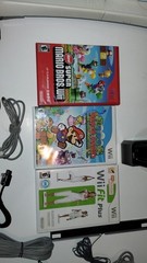 Nintendo Wii Console Bundle with Two Remotes & 3 Games And Wii Fit Board