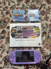 Sony PSP-3001 Hannah Montana Edition Purple 5V-AC, 2g, OG Stickers, *No Batt