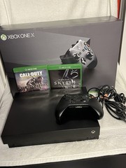 Microsoft Xbox One X 1TB Console Bundle W/ 2 Games, Cords, Controller And Box