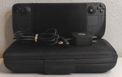 Valve Steam Deck 1 TB OLED Handheld System Black w/ Case & OEM Charger.