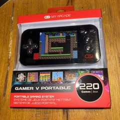 My Arcade Gamer V Portable Gaming System, 220 Built-In Retro Style Games Black