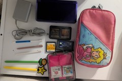 Nintendo 3DS Purple Console Bundle W/ Case Charger 10+ Games Several Styluses