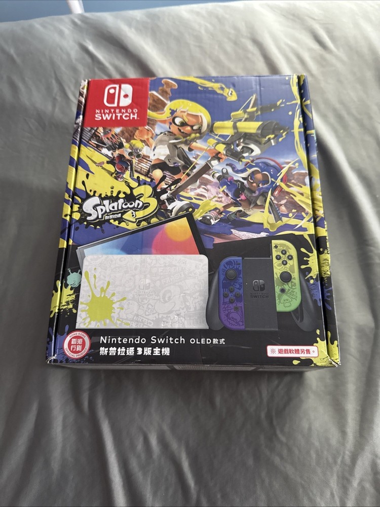 Nintendo Switch Splatoon 3 Edition OLED Hong Kong Edition-Empty Box With Inserts