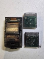 Nintendo Game Boy Color Smoke Black Handheld Console and 2 Games