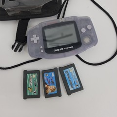 Nintendo Game Boy Advance Console System – Clear Glacier – See Battery Cover