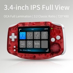 RG34XX Red Anbernic Handheld Game Console RG 34XX 64-bit Linux System 64GB