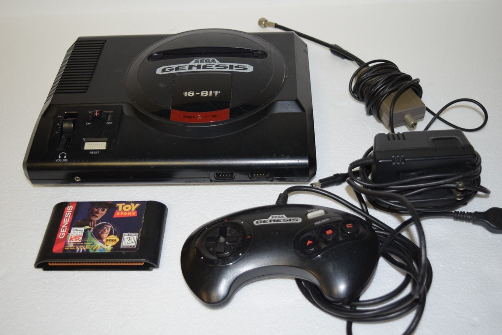 Sega Genesis 1601 Bundle Controller, Power Supply, Toy Story – For Parts Repair