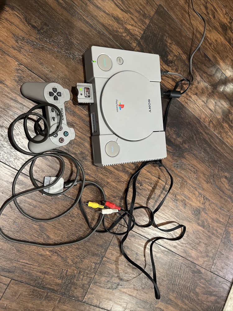 Sony PlayStation PS1 One Console Controller Memory Card SCPH-7001 Tested Working