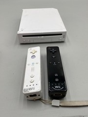 Nintendo Wii RVL-001 Home Console White + 2 Controllers/Red Steering Wheel C