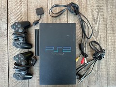 Sony PlayStation 2 PS2 Console w/ 2 Controllers Tested Working + Cables
