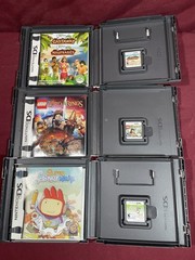 Nintendo DS Lite Silver Console Bundle w/ 14 Games Nerf Case Charger Stylus