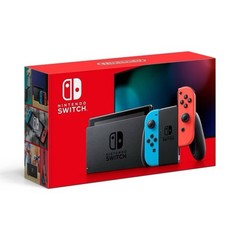 Nintendo Switch with Neon Blue and Neon Red Joy-Con