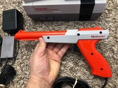 Nintendo NES Console Complete W/ 2 OEM Controllers +Zap Gun Thoroughly Cleaned