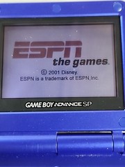 NINTENDO GAMEBOY ADVANCE SP Blue 4 GAMES Asteroids Frogger Golf Namco & CHARGER