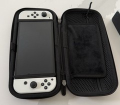 Nintendo Switch OLED 64GB White/Black Console w/ Dock, Case