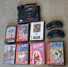 AtGames Sega Genesis Flashback HD 2017 Console + 7 Original Cartridges!