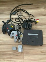 Nintendo 64 + Rumble Pak + Expansion Pak + Memory Card + 2 Controllers