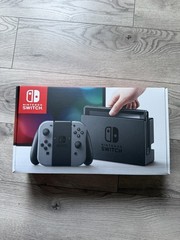 Brand New Open Box Nintendo Switch Console & Gray Joy-Con With Two Games