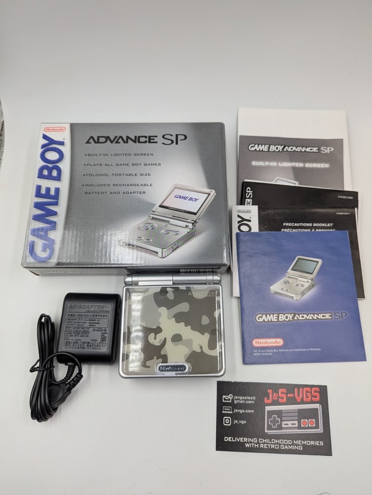 Nintendo Game Boy Advance SP Platinum Silver CIB