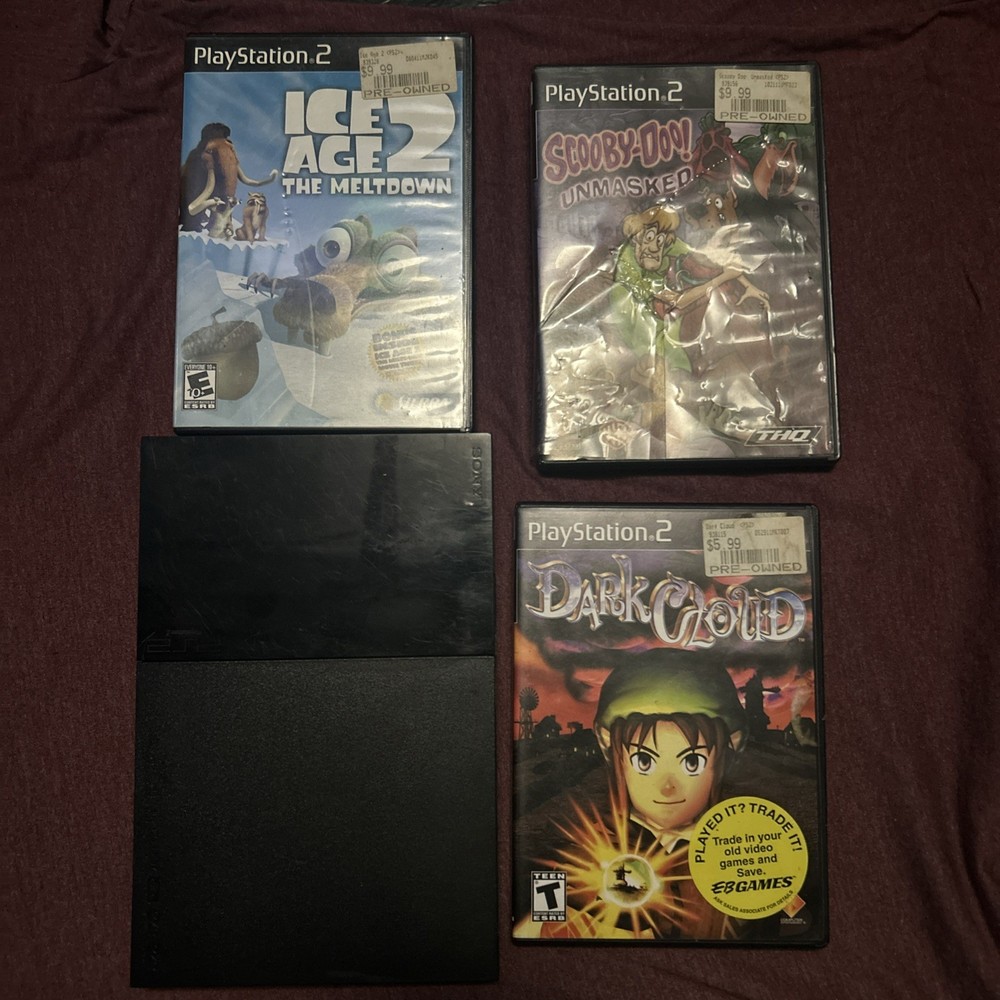Sony PlayStation 2 PS2 Slim Console Complete. Tested Working