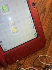 Nintendo New 3DS XL Red Console USA w/Charger + Stylus + Games ** READ ** Dead P