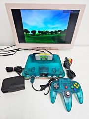 Nintendo 64 Console Clear Blue White 487 1 week to USA