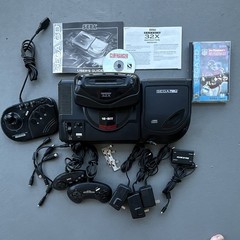 Sega Cd & 32x & 16 Bit Sega Genesis Console Tested And Works W/all Wires & Games