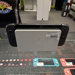 Nintendo Switch OLED w/ White Dock (No back) Gray Joy-Con Controllers TESTED