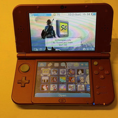 New Nintendo 3DS XL Handheld USA RED-001 Metallic Red Top IPS Screen w/ Charger