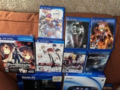 Sony PS Vita OLED 3G WiFi PCH-1101 Huge Bundle w/7 Brand New Games 8 Used