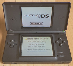 Nintendo DS Lite Blue Cobalt Black Handheld System USG-001 & Stylus -TESTED READ