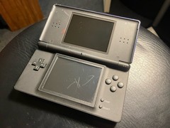 Nintendo DS Lite Cobalt Blue with Charger/Stylus/Cart Cover TESTED | FAIR COND
