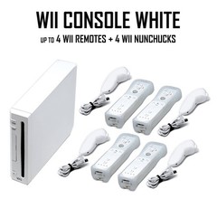 Nintendo Wii Console – White + Pick 1-4 Remotes, Wii Sports, Mario Kart & More