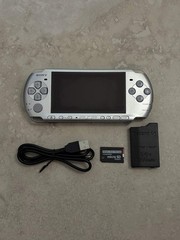 Silver Sony PSP 3000 System w Charger, Battery, & 32gb Memory Card Bundle Import
