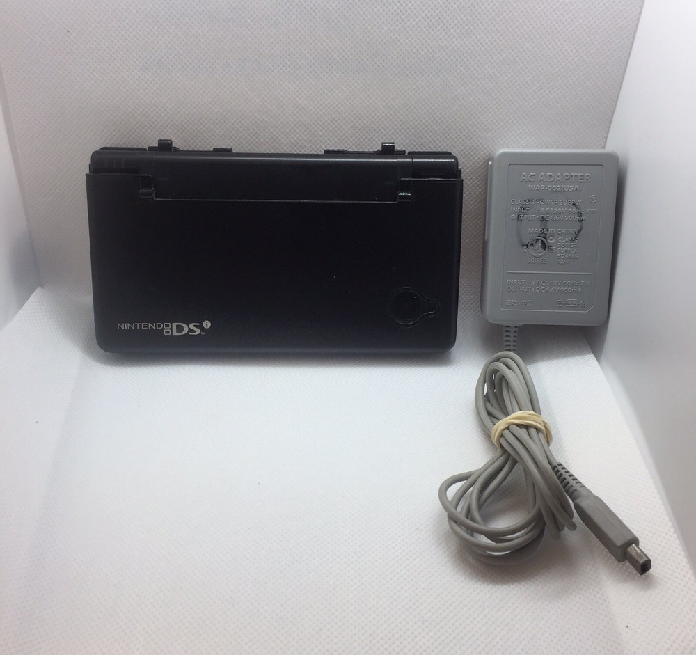 Nintendo DSi Matte Black Handheld System With Charger And Protector Case, Tested