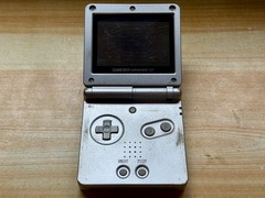 Nintendo Gameboy Advance SP AGS001 Metal Silver Handheld Console Parts or Repair