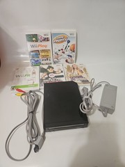 Nintendo Wii Black Console RVL-101 Bundle – Tested Works w/ Cables & 5 Games